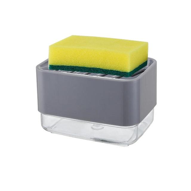 Soap Pump Dispenser with Sponge Holder Liquid Dispenser Container Hand Press Soap Organizer Kitchen Cleaner Tools JadeMoghul Inc. 
