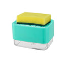 Soap Pump Dispenser with Sponge Holder Liquid Dispenser Container Hand Press Soap Organizer Kitchen Cleaner Tools JadeMoghul Inc. 