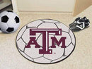 Round Entry Rugs NCAA Texas A&M Soccer Ball 27" diameter