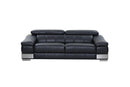 Sofas Cheap Sofas - 117" Modern Black Leather Sofa Set HomeRoots