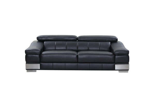 Sofas Cheap Sofas - 31-39" Modern Black Leather Sofa HomeRoots