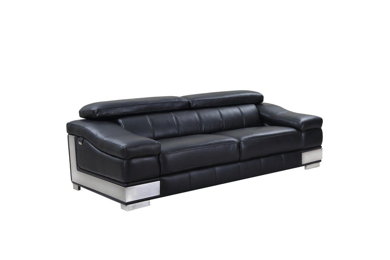 Sofas Cheap Sofas - 31-39" Modern Black Leather Sofa HomeRoots