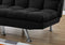 Sofas Cheap Sofas - 38" x 70" x 33" Black, Foam, Metal, Solid Wood, Micro-Suede - Futon - Split Back Convertible Sofa HomeRoots