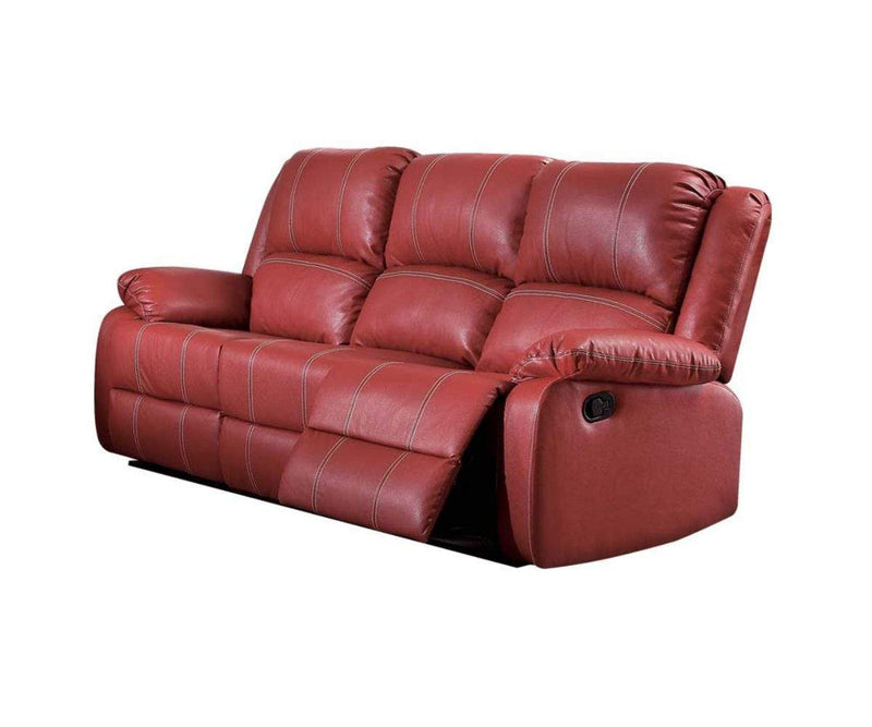 Sofas Cheap Sofas - 39" X 81" X 40" Red PU Upholstery Metal Reclining Mechanism Sofa (Motion) HomeRoots