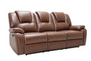 Sofas Cheap Sofas - 40" Contemporary Brown Leather Power Reclining Sofa HomeRoots