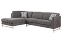 Sofas Cheap Sofas - 75" X 113" X 36" Gray Linen Upholstery Metal Leg Sectional Sofa HomeRoots