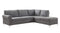 Sofas Cheap Sofas - 78" X 100" X 35" Gray Fabric Upholstery Metal Leg Sectional Sofa HomeRoots