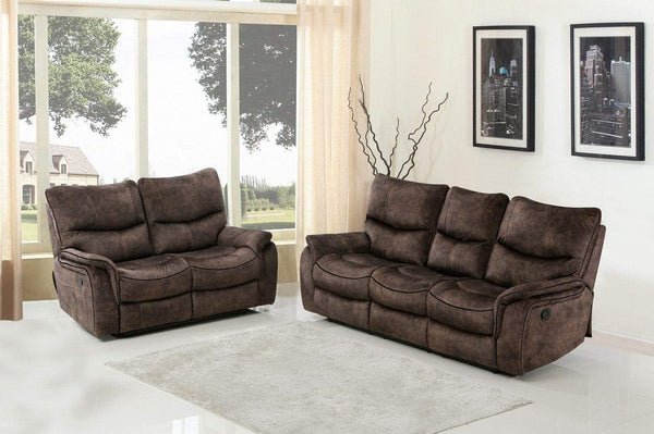 Sofas Fabric Sofa - 63'' X 40'' X 40'' Modern Dark Brown Leather Sofa And Loveseat HomeRoots