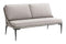 Sofas Fabric Sofa - 66.1" x 31.5" x 35" Black & Dark Gray, Steel & Rope, Sofa HomeRoots