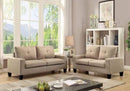 Sofas Fabric Sofa - 71" Beige Linen Platinum Sofa And Loveseat HomeRoots