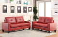 Sofas Fabric Sofa - 71" Red Pu Platinum Sofa And Loveseat HomeRoots