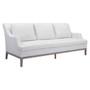 Sofas Fabric Sofa - 84.3" X 41.3" X 36.4" Champagne White Sofa HomeRoots