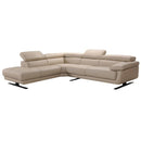 Sofas Leather Sofa - 35" Taupe Leather Sectional Sofa HomeRoots