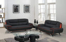 Sofas Leather Sofa - 67'' X 35'' X 35'' Modern Black Leather Sofa And Loveseat HomeRoots