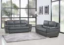 Sofas Leather Sofa - 69'' X 34'' X 35'' Modern Gray Leather Sofa And Loveseat HomeRoots