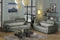 Sofas Leather Sofa - 69'' X 38'' X 32-39'' Modern Gray Leather Sofa And Loveseat HomeRoots