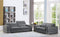 Sofas Leather Sofa - 71" X 41" X 29" Modern Dark Gray Leather Sofa And Loveseat HomeRoots