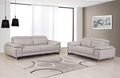 Sofas Leather Sofa - 71'' X 42'' X 31'' Modern Light Gray Leather Sofa And Loveseat HomeRoots