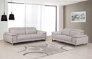 Sofas Leather Sofa - 71'' X 42'' X 31'' Modern Light Gray Leather Sofa And Loveseat HomeRoots