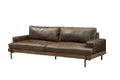 Sofas Leather Sofa - 95" X 39" X 32" Distressed Chocolate Top Grain Leather Sofa HomeRoots