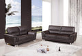 Sofas Leather Sofa Set - 64'' X 36'' X 37'' Modern Brown Leather Sofa And Loveseat HomeRoots