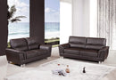 Sofas Leather Sofa Set - 64'' X 36'' X 37'' Modern Brown Leather Sofa And Loveseat HomeRoots