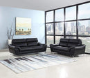 Sofas Leather Sofa Set - 69'' X 36'' X 40'' Modern Black Leather Sofa And Loveseat HomeRoots