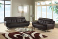 Sofas Leather Sofa Set - 69'' X 38'' X 48'' Modern Brown Leather Sofa And Loveseat HomeRoots