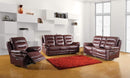 Sofas Leather Sofa Set - 75'' X 40'' X 44'' Modern Burgundy Sofa Set With Console Loveseat HomeRoots