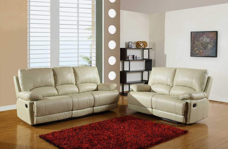 Sofas Leather Sofa Set - 76'' X 40'' X 41'' Modern Beige Leather Sofa And Loveseat HomeRoots