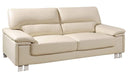 Sofas Modern Leather Sofa - 202" X 108" X 108" Beige Sofa Set HomeRoots