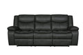 Sofas Modern Leather Sofa - 86" X 36" X 40" Gray Sofa HomeRoots