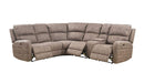 Sofas Modern Sofa - 101" X 86" X 40" Mocha Nubuck Upholstery Metal Reclining Mechanism Sectional Sofa (Power Motion & USB) HomeRoots