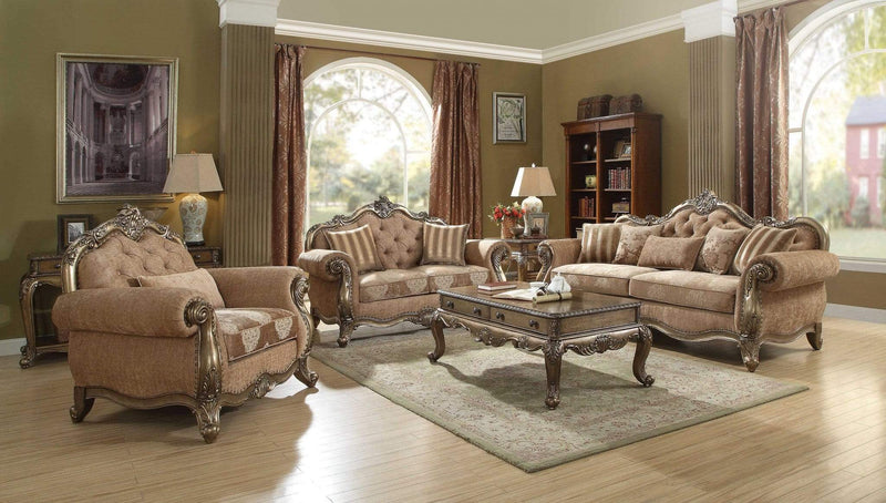 Sofas Modern Sofa - 35" X 93" X 42" Fabric Vintage Oak Upholstery Poly Resin Sofa w/5 Pillows HomeRoots