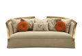 Sofas Modern Sofa - 41" X 92" X 38" Fabric Antique Gold Upholstery Wood Leg/Trim Sofa w/8 Pillows HomeRoots