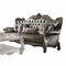 Sofas Modern Sofa - 46" X 93" X 50" Silver PU Antique Platinum Upholstery Poly Resin Sofa w/6 Pillows HomeRoots