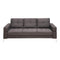 Sofas Polyfiber Adjustable Sofa With Movable Armrest In Dark Gray Benzara