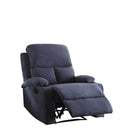 Sofas Recliner Sofa - 32" X 37" X 39" Blue Linen Fabric Recliner HomeRoots