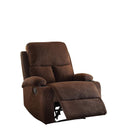 Sofas Recliner Sofa - 32" X 37" X 39" Chocolate Linen Fabric Recliner HomeRoots