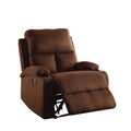 Sofas Recliner Sofa - 32" X 37" X 39" Chocolate Microfiber Wood Frame Recliner HomeRoots