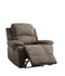 Sofas Recliner Sofa - 38" X 38" X 39" Gray Polished Microfiber Fabric Recliner HomeRoots