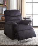 Sofas Recliner Sofa - Recliner , Black Woven Fabric - Woven Fabric, Wood (Solid Black Woven Fabric HomeRoots