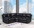 Sofas Sectional Sofa - 80" X 80" X 39" Black Power Reclining Sectional HomeRoots