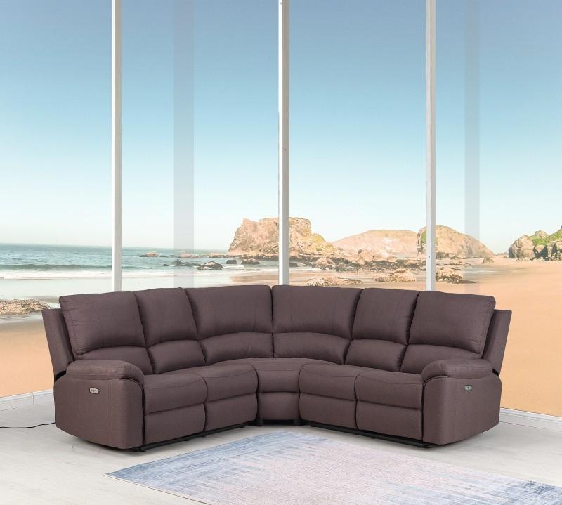 Sofas Sectional Sofa - 80" X 80" X 39" Brown Power Reclining Sectional HomeRoots