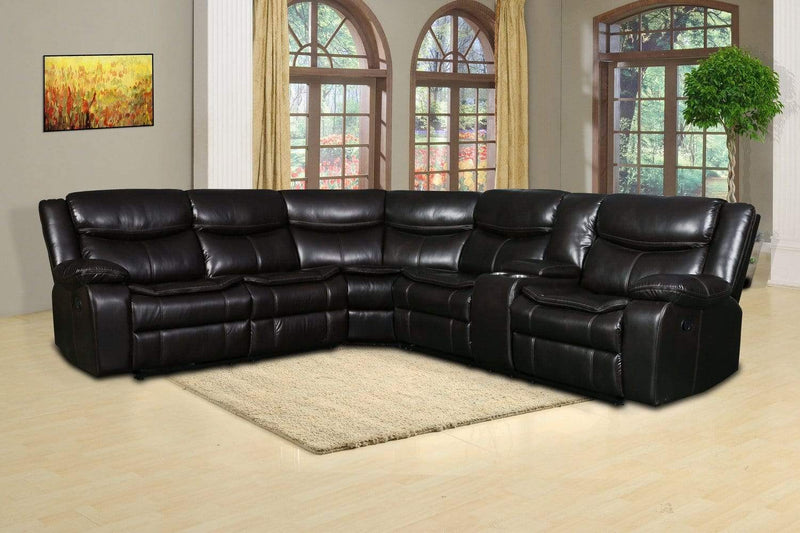 Sofas Sectional Sofa - 92"/106" X 37" X 39" Brown Reclining Sectional HomeRoots