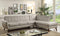 Sofas Sofa - 111" X 80" X 33" Gray PU Sectional Sofa HomeRoots