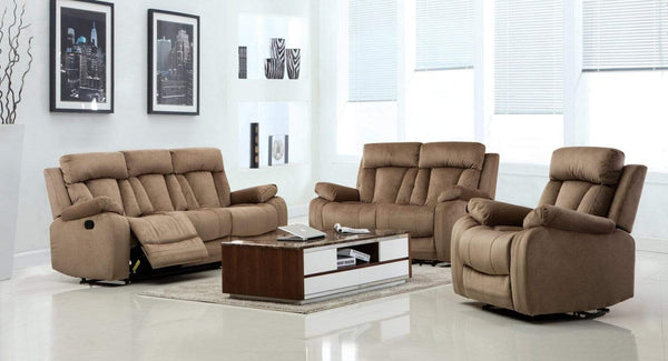 Sofas Sofa - 120" Modern Beige Fabric Sofa Set HomeRoots