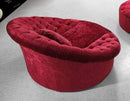 Sofas Sofa - 17" Red Velour and MDF Sofa Chair HomeRoots