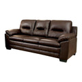 Sofas Sofa In Leatherette With Tufted Back, Brown Benzara