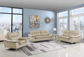 Sofas Sofa Sale - 108" Charming Beige Leather Sofa Set HomeRoots